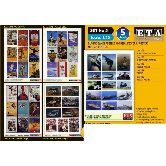 1/35 WWII/Modern/Zombie Posters (5 sheets)