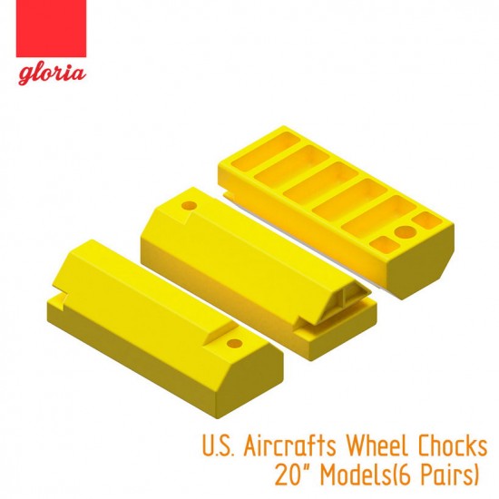 1/48 US Aircrafts Wheel Chocks 20in Models (6 Pairs)