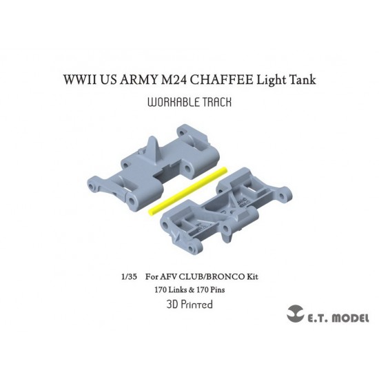 1/35 WWII US Army M24 CHAFFEE Light Tank Workable Track for AFV Club/Bronco kits