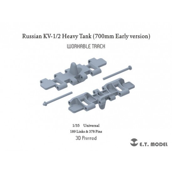 1/35 Russian KV-1/2 Heavy Tank (700mm Early version) Workable Track