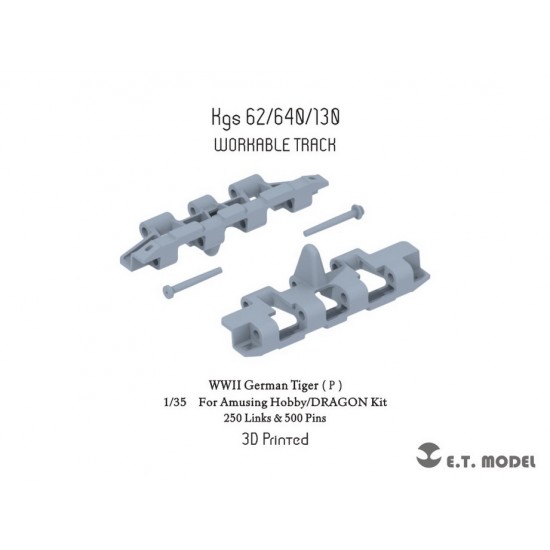 1/35 WWII German Tiger (P) Workable Track (3D Printed) for Amusing Hobby/Dragon Kit