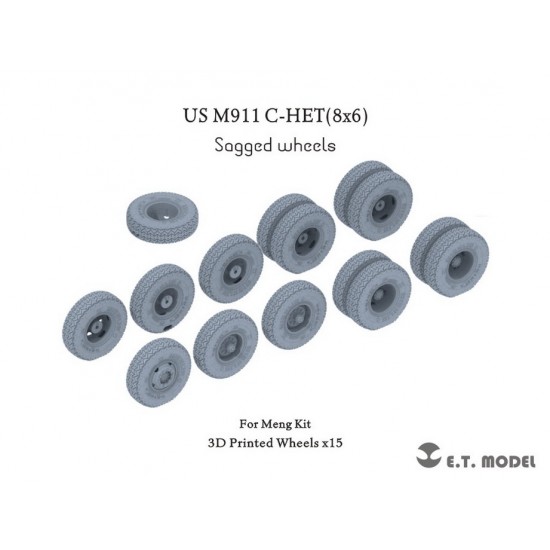 1/35 US M911 C-HET (8x6) Sagged Wheels for Meng Kit