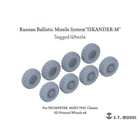 1/35 Russian Ballistic Missile System ISKANDER-M Sagged Wheels for Trumpeter Kit