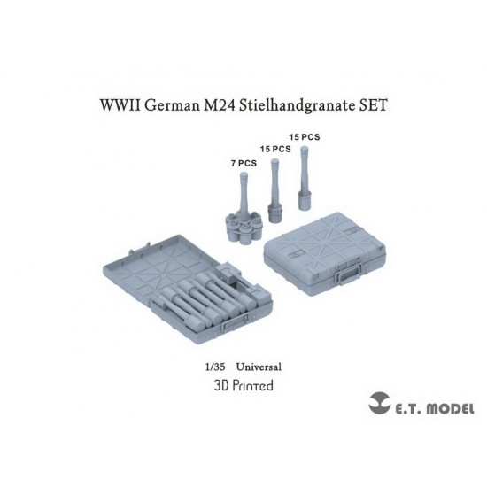1/35 WWII German M24 Stielhandgranate Set (3D Printed)