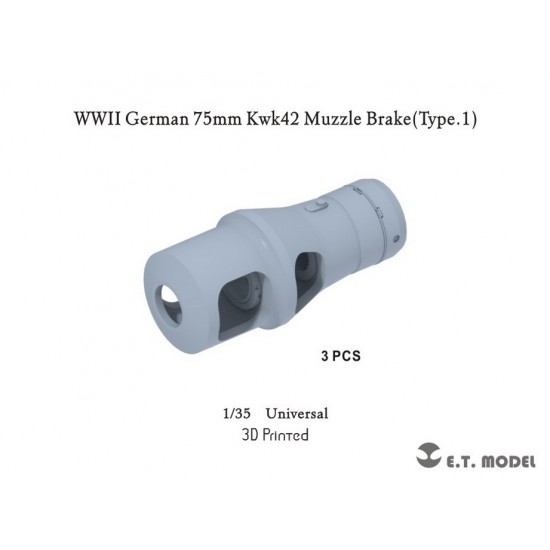 1/35 WWII German 75mm Kwk42 Muzzle Brake (Type.1)