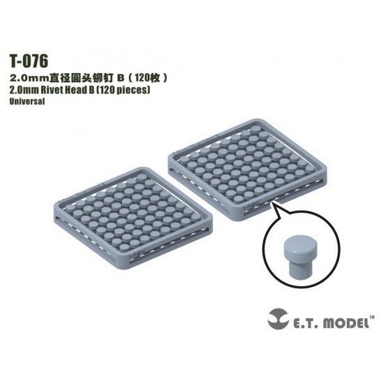 2.0mm Rivet Head B (120pcs)