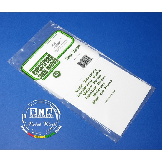 Styrene V-Groove (Spacing: 3.2mm; Width: 0.53mm; 1.0mm Thick) 15cmx30cm 1pcs