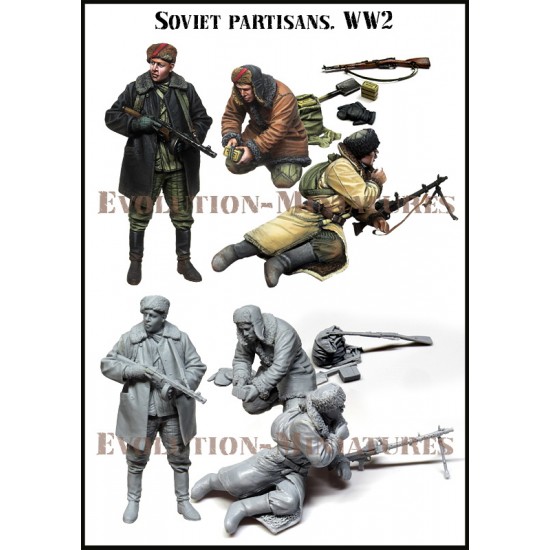 1/35 WWII Soviet Guerrillas (3 Figures)
