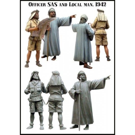 1/35 Officer SAS and Local Man 1942 (2 Figures)
