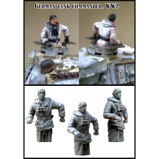 thumbnail image 2 of 1/35 Scale Resin WWII Winter German Tankers – 3 Unpainted Unassembled Figures For Dioramas & Model Kits (614) 2 of 5