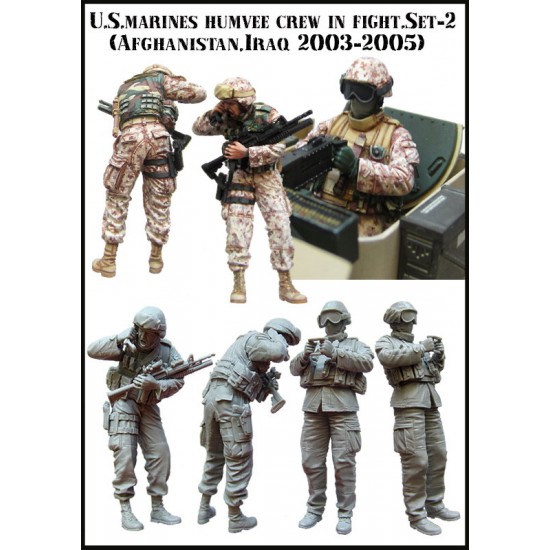 1/35 US Marines Humvee Crew in Fight (Afghanistan, Iraq 2003-2005) Set #2 (2 Figures)
