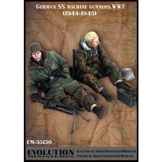 1/35 WWII German SS Machine Gunners 1944-1945 (2 Figures)