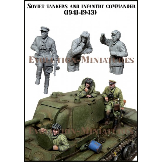 1/35 Soviet Tankers & Infantry Commander 1941-1943 (3 figures)