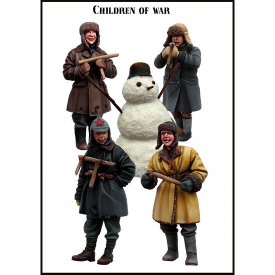1/35 Children of War Set 5 (4 figure and 1 snowman)