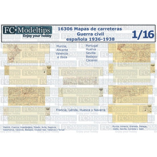 1/16 Spanish Civil War Road Maps