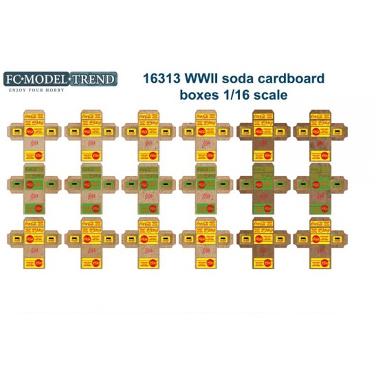 1/16 WWII Soda Cardboard Boxes
