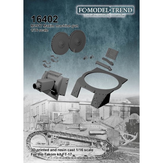 1/16 M1917 Light Tank Detail Set with Maxim MG for Takom FT-17 Kit