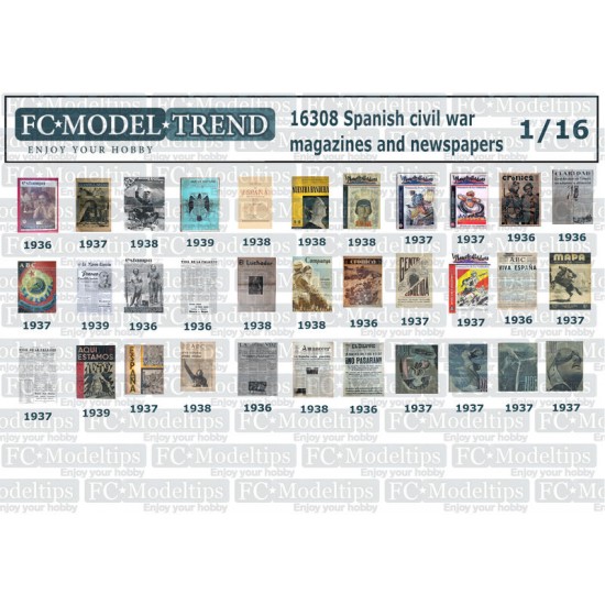 1/16 Spanish Civil War Magazines and Newspapers
