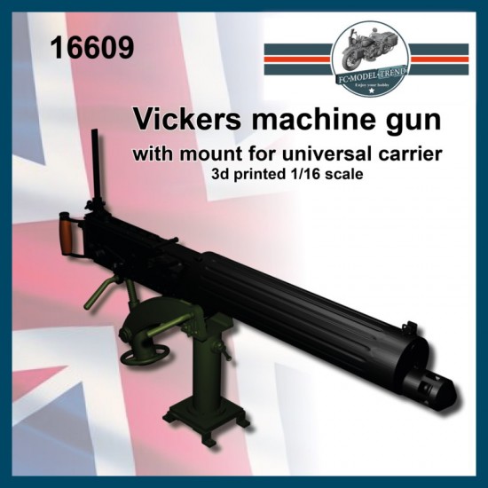 Vickers 16 1/16 Vickers Machine Gun with Universal Carrier Mount FC Model Trend 16609