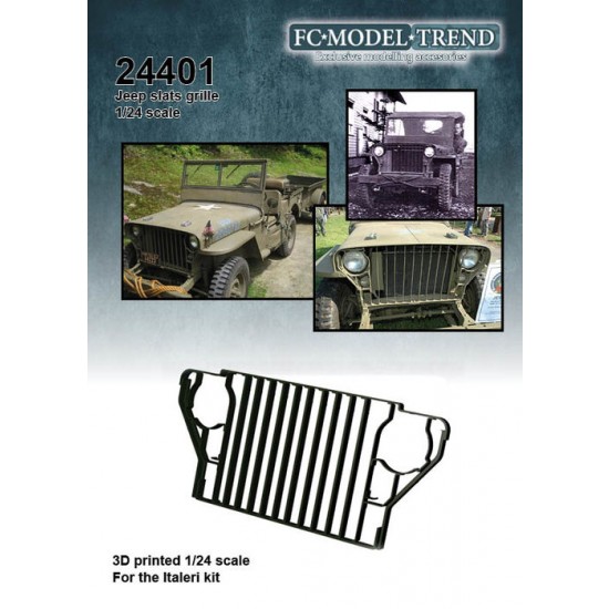 1/24 Willys Jeep Slats Grille for Italeri kits