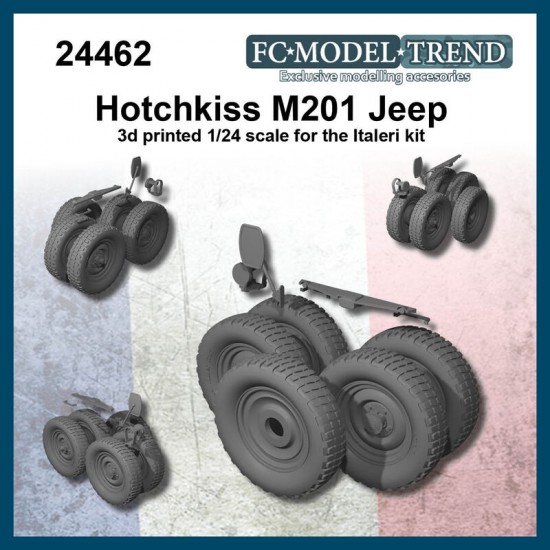 1/24 Hotchkiss M201 Jeep Detail Set for Italeri kits