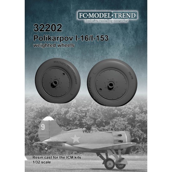 1/32 Polikarpov I-16 Weighted Wheels for ICM kits