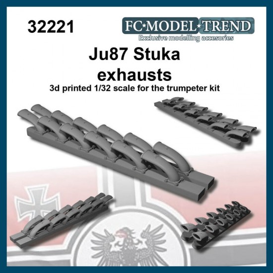 1/32 Junkers Ju87 Stuka Exhausts for Trumpeter kits