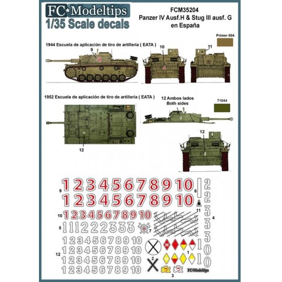 Decals for 1/35 Panzer IV & StuG III in Spain
