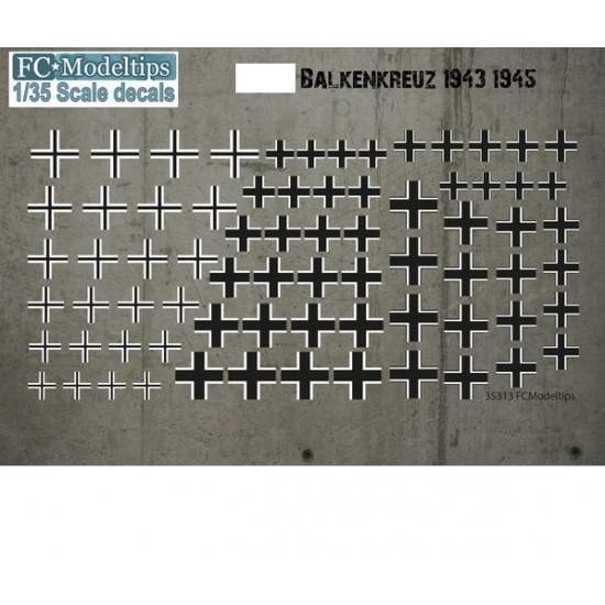 Decals for 1/35 Balkenkreus 1943-1945