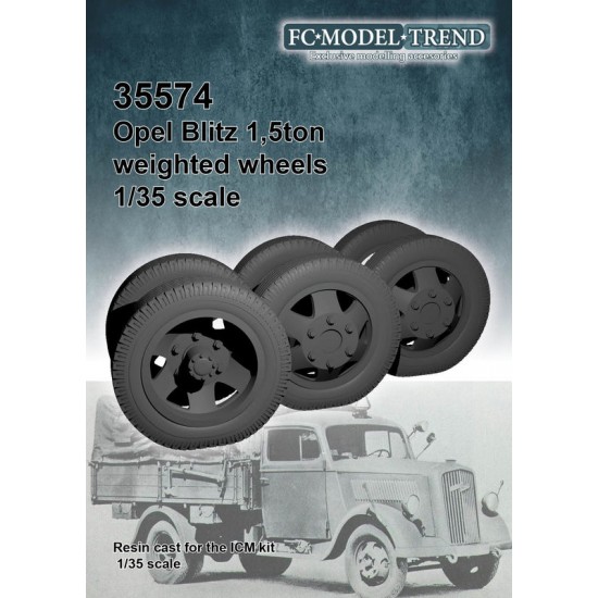 1/35 Opel Blitz 1.5ton Weighted Wheels for ICM kits