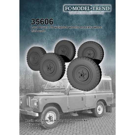 1/35 Land Rover Weighted Wheels for Italeri kits