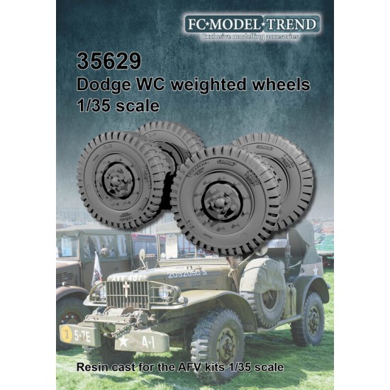 1/35 Dodge WC Weighted Wheels for AFV Club kits