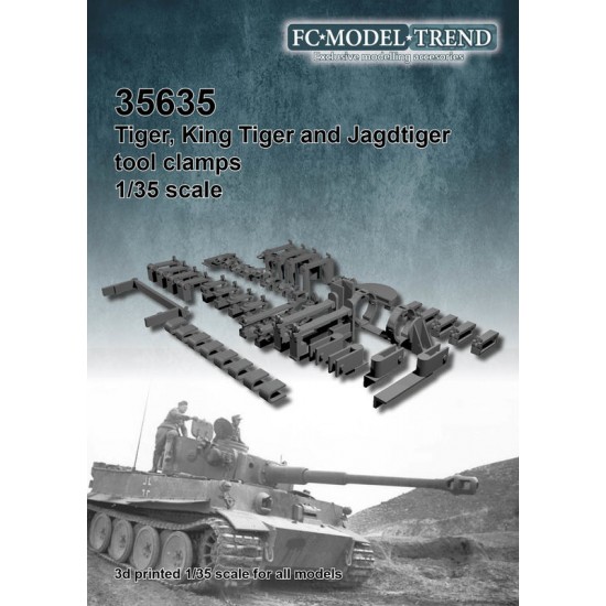 1/35 Tiger/King Tiger/Jagdtiger Tool Clamps
