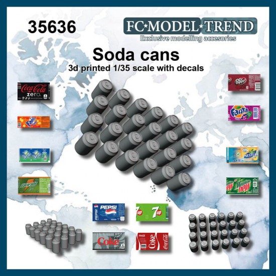 1/35 Soda Cans w/Decals