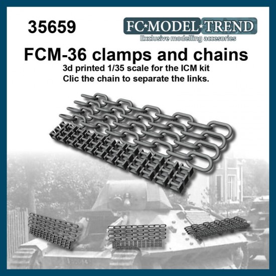1/35 FCM-36 Clamps and Chains for ICM kits