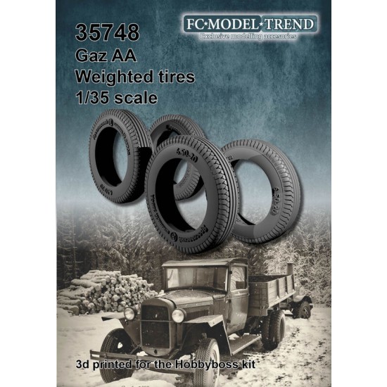 1/35 Gaz AA Weighted Tyres for HobbyBoss kit