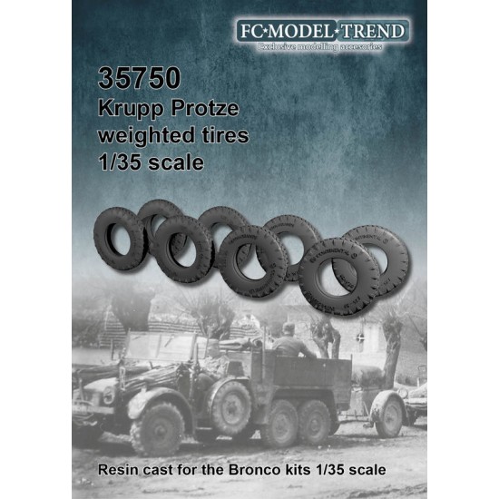 1/35 Krupp Protze Weighted Tyres for Bronco kits