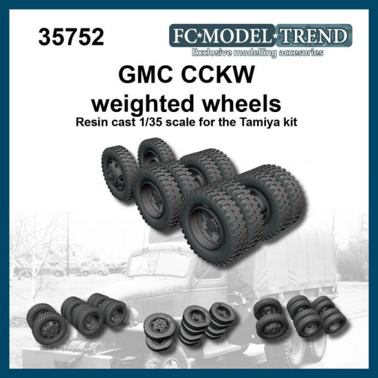 1/35 GMC CCKW Weighted Wheels for Tamiya kits