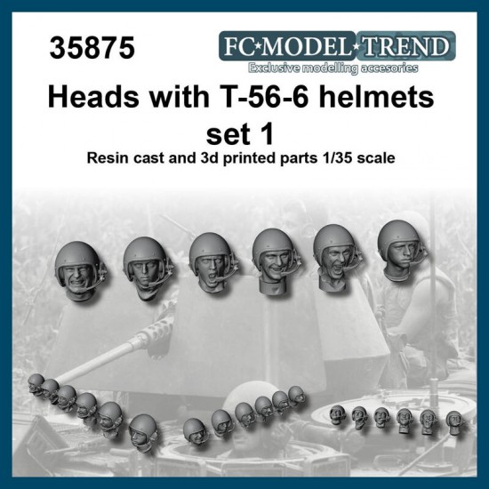 1/35 Heads with T-56-6 Helmet set Vol.1