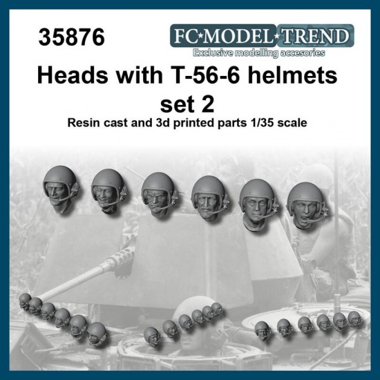 1/35 Heads with T-56-6 Helmet set Vol.2