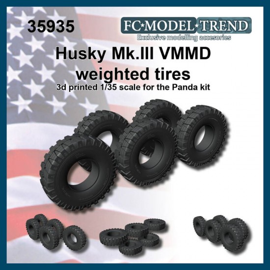 1/35 Husky Mk.III VMMD Weighted Tyres for Panda Hobby kits