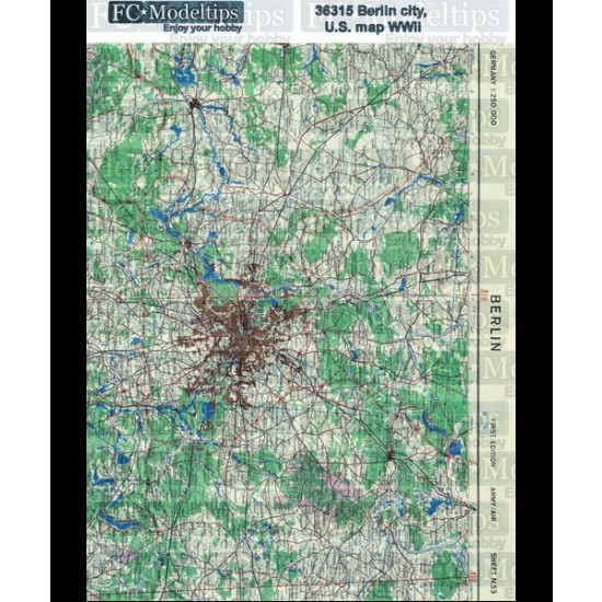 1/35 Self-adhesive Paper Base - WWII US Map of Berlin