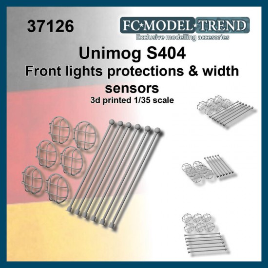 1/35 Unimog S404 Width Sensors & Light Protectors