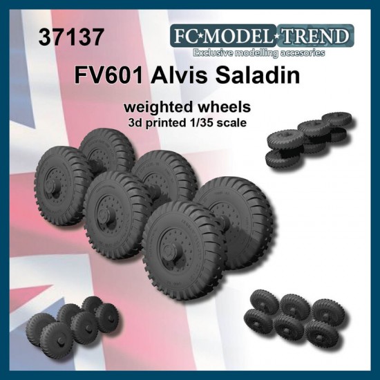 1/35 FV601 Alvis Saladin Weighted Wheels for Dragon Kits