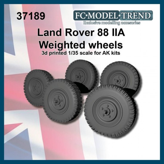 1/35 Land Rover 88 Iia Weighted Wheels for AK kits
