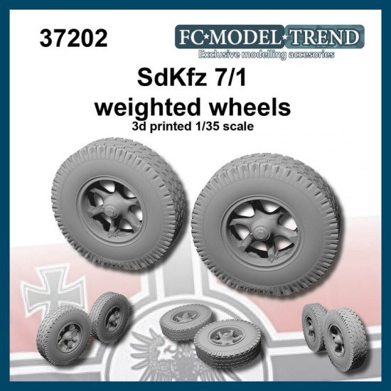 1/35 Sdkfz 7 Weighted Wheels