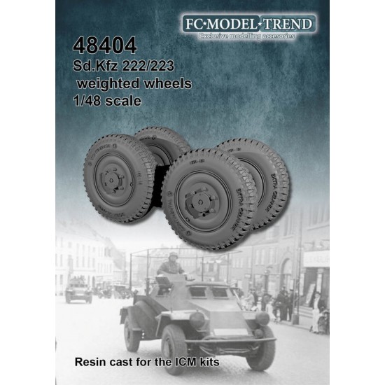 1/48 SdKfz. 221/222/223 Weighted Wheels for ICM kits