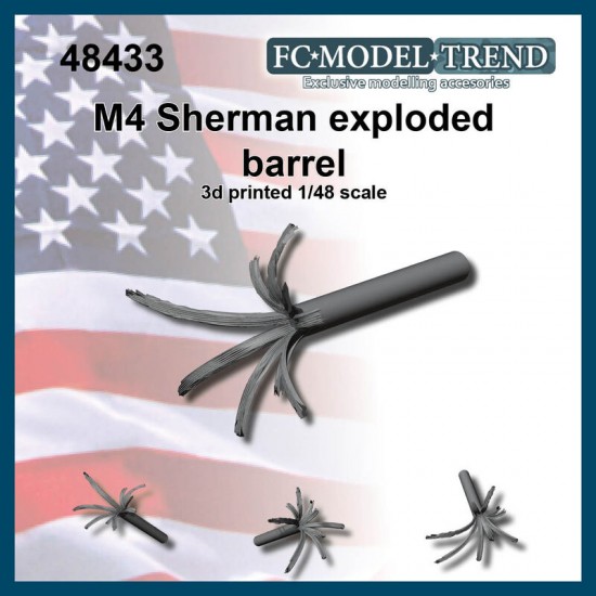 1/48 Sherman Tank Exploded Barrel FC Model Trend 48433