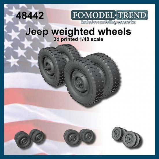 1/48 Jeep Weighted Wheels