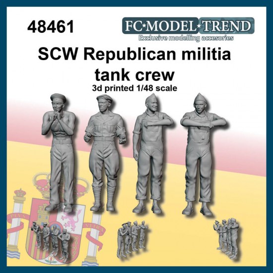 1/48 Militian Tank Crew SCW (4 figures)